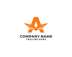 A letter bird logo, a logo type eagle bird, eagle bird A logo