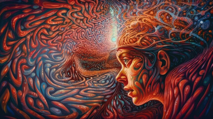 Psychedelic trip created with generative AI technology
