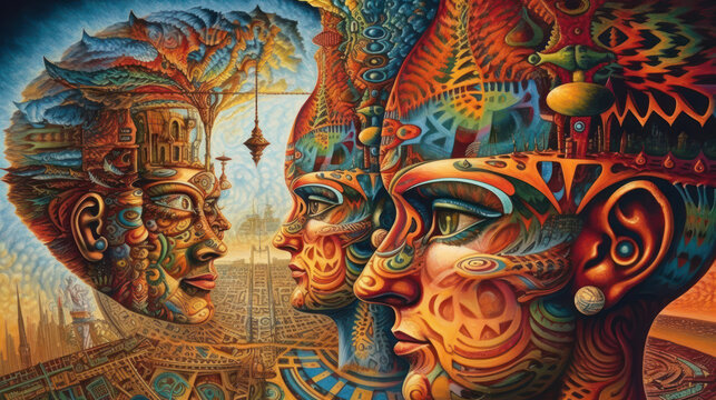 Psychedelic trip created with generative AI technology