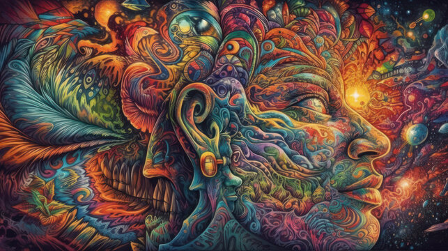 Psychedelic trip created with generative AI technology
