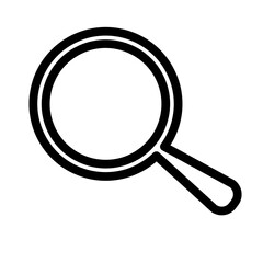 Vector magnifying glass icon, magnifier or loupe sign