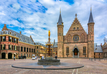 Hall of the Knights (Ridderzaal) in courtyard of Binnenhof (Dutch parliament), the Hague, Netherlands