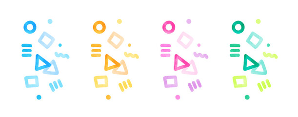 手描きの幾何学 飾り