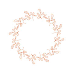 Botanical hand drawn vector element. foliage, leaf branch, floral in line art illustration design for logo, wedding, invitation, decor.