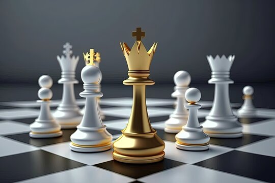 A whimsical and playful take on the traditional chess pieces, with fun and quirky designs that add a lighthearted element. Generated by AI