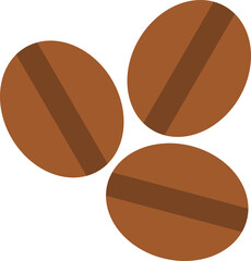 Group brown coffee beans icon PNG