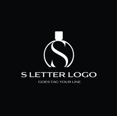 S letter logo, S letter bottle logo, Cosmetic Company Logo, Editable Logo, logo design, luxury logo design