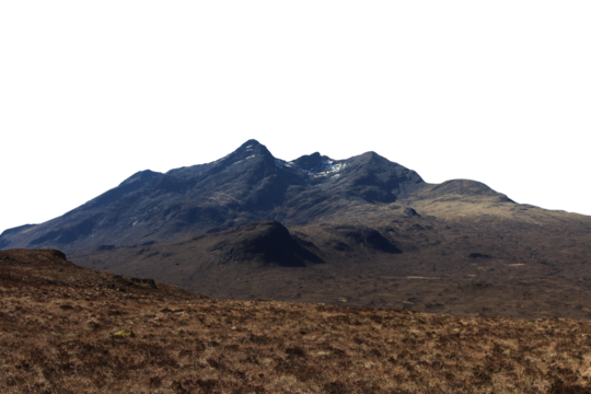 skye black cuillin isolated