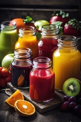 Fototapeta na wymiar Boost Your Immune System with Nutritious Juice Recipes, GENERATIVE AI