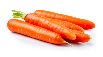 carrots. Fresh vegetables isolated on white background. Healthy food concept. Generative AI