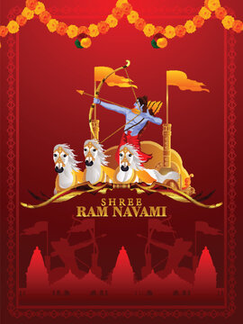 Happy ramnavami indian hindu festival background