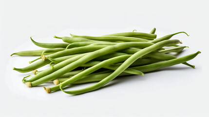 long-beans. Fresh vegetables isolated on white background. Healthy food concept. Generative AI
