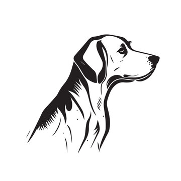 Dog simple vector black image on white background. Silhouette svg vector illustration animal, laser cutting cnc.