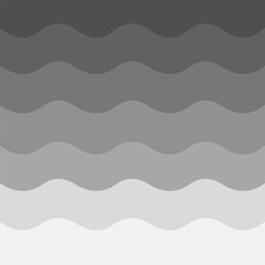 Waves texture. Flat, grey, grayscale waves. vector illustration.