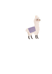 illustration lama mignon © Julie