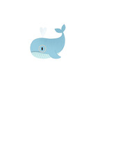 illustration baleine mignonne