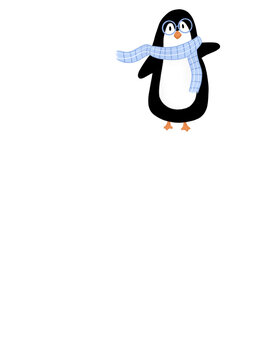 illustration pingouin mignon