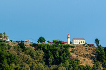 Fototapeta na wymiar Church in the mountains of Zakynthos island, Greece