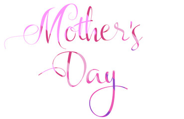 Obraz premium Mother's Day - written - pink color - no background - png file - with a transparent background for designer use. ideal for Mother's Day, image, poster, placard, banner, postcard, ticket. png 