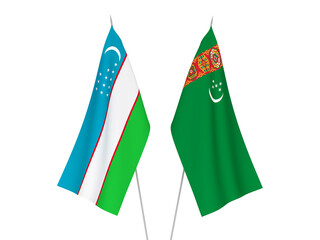 Uzbekistan and Turkmenistan flags