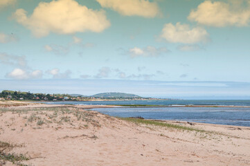 view of the coast of the sea in uruguay