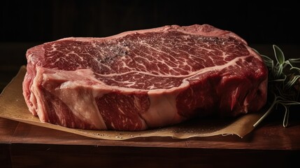 Experience the Rich Flavor of Ribeye Steak thick meat, GENERATIVE AI