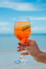 Aperol Spritz / Spritz veneziano on the beach
