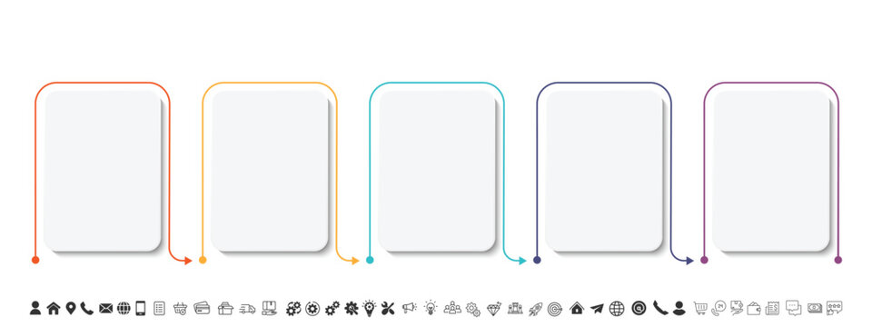 Blank and clean. Steps business data visualization timeline process infographic template design	
