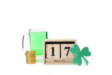 Concept of St. Patrick's Day, isolated on white background
