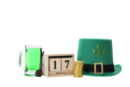 Concept of St. Patrick's Day, isolated on white background