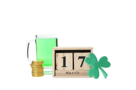 Concept of St. Patrick's Day, isolated on white background