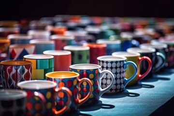 Quirky & Unique Collection: Team's Favorite Coffee & Tea Mugs - Unleash Your Inner Caffeine Lover! - obrazy, fototapety, plakaty