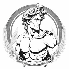 Hermes God Illustration Design