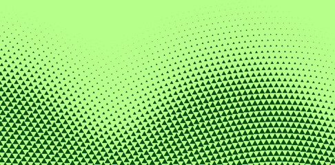 Halftone abstract background. Wavy triangular texture.