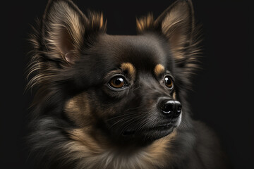 Dark and Handsome Schipperke Dog - A Miniature Devil with a Big Personality - Powered by Adobe