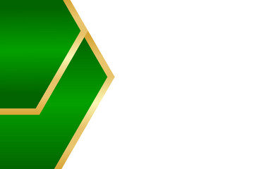 Golden Green Hexagon Simple Background Design