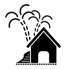 Vector illustration, logo, house icon, building. Isolated on a white background.	