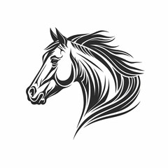 Fototapeta na wymiar Horse Head Logo. Generative AI