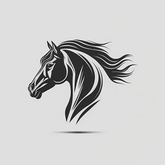 Horse Head Logo. Generative AI