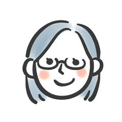 優しそうな笑顔の女性のイラスト