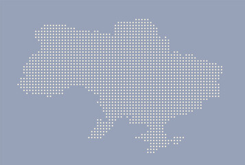 Fototapeta na wymiar Dotted map of Ukraine. Vector illustration.