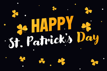 Happy Saint Patrick's Day background. Party invitation, banner or poster. Vector illustration.