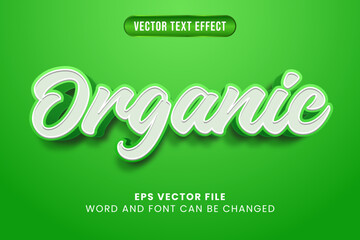 green organic 3d style edtable text effect