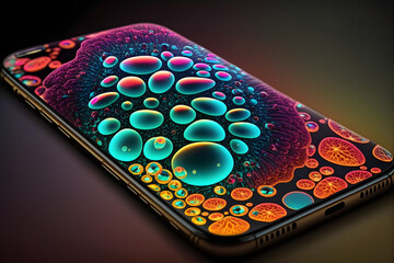 Colorful cell phone case. Generative AI