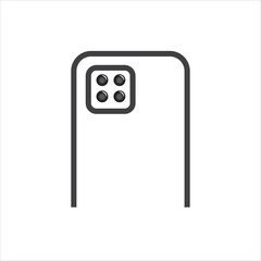 phone with 4 cameras icon vector illustration symbol