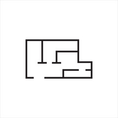 floor plan icon vector illustration symbol
