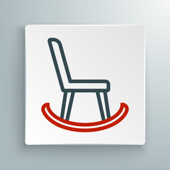 Line Armchair icon isolated on white background. Colorful outline concept. Vector