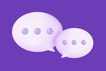 3d bubble chat icon 