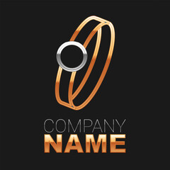 Line Diamond engagement ring icon isolated on black background. Colorful outline concept. Vector