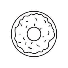 Donuts Black and White Icon